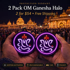 2 GANESHA HALOS - $54(Reg. $78) + Free Shipping + Free Mala Beads + Shanti App