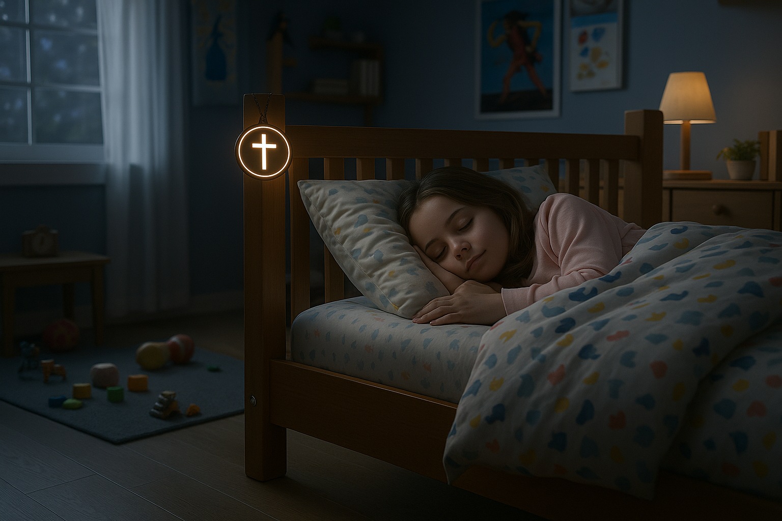 cross protection night light child