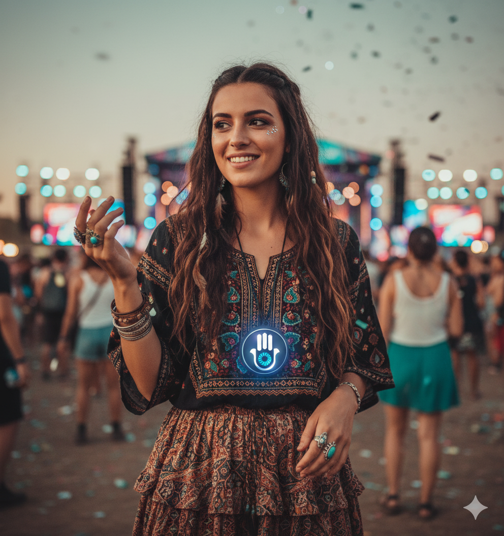 EVIL EYE / HAND OF HAMSA - LED PROTECTION PENDANT