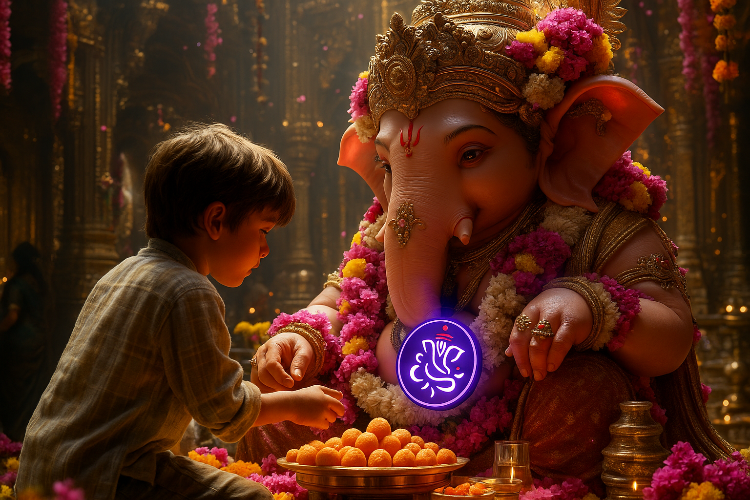 GANESHA- - LED PROTECTION PENDANT