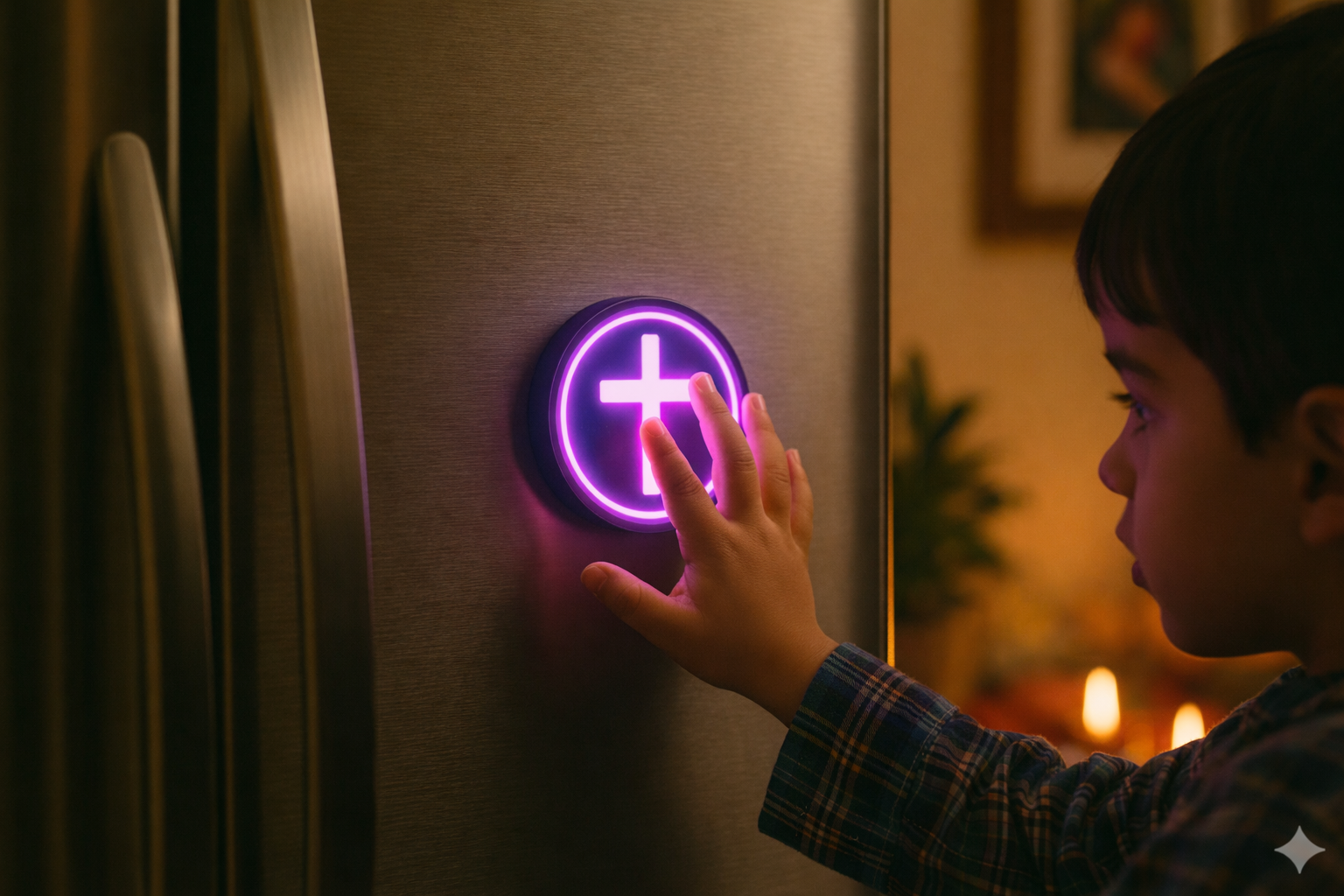 cross light fridge magnet