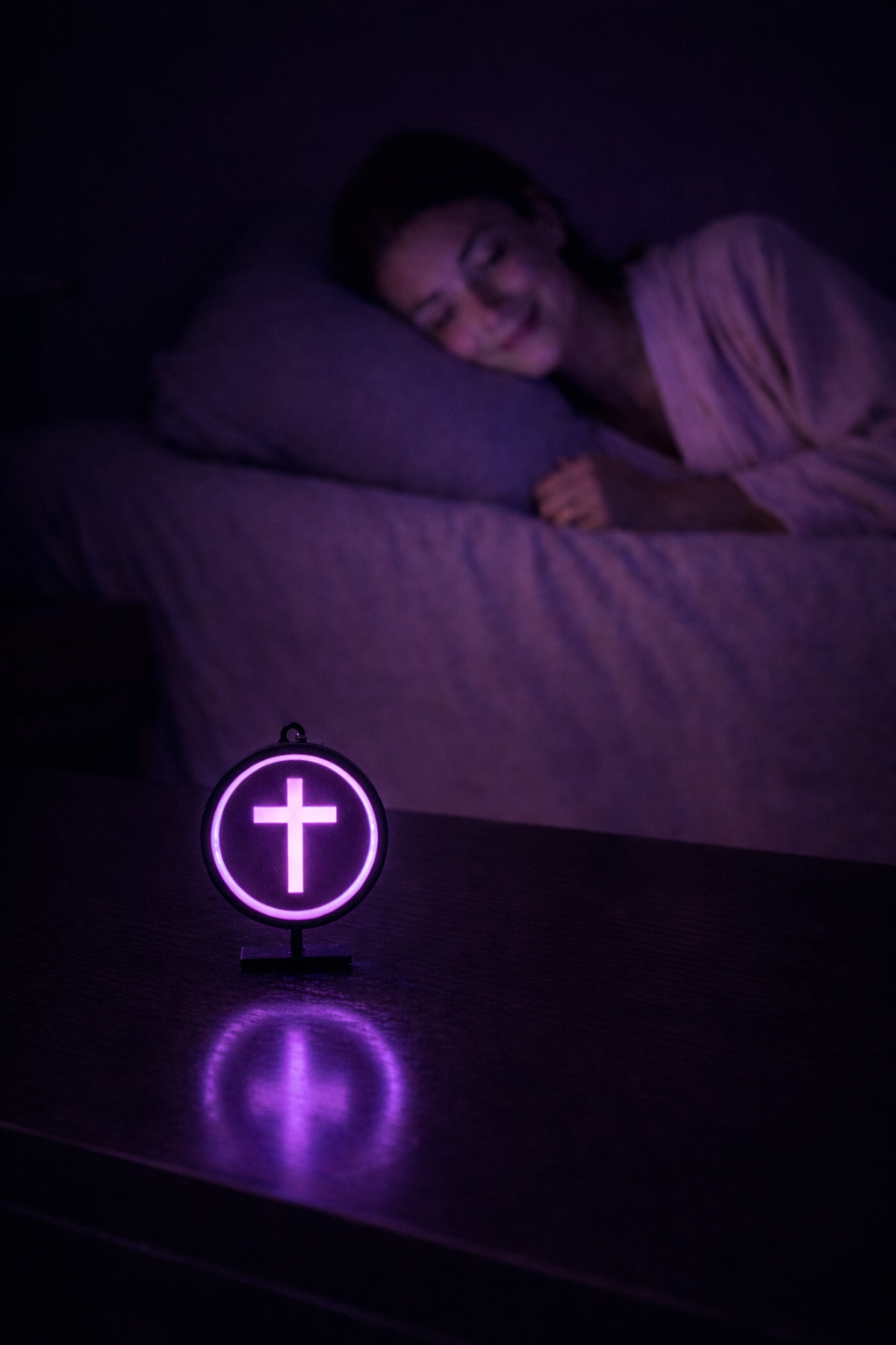 nightstand cross light stand