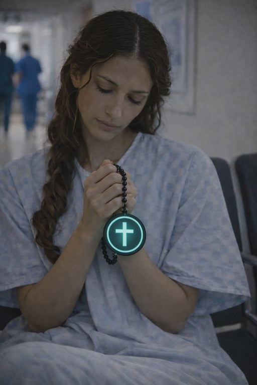 cross protection pendant rosary